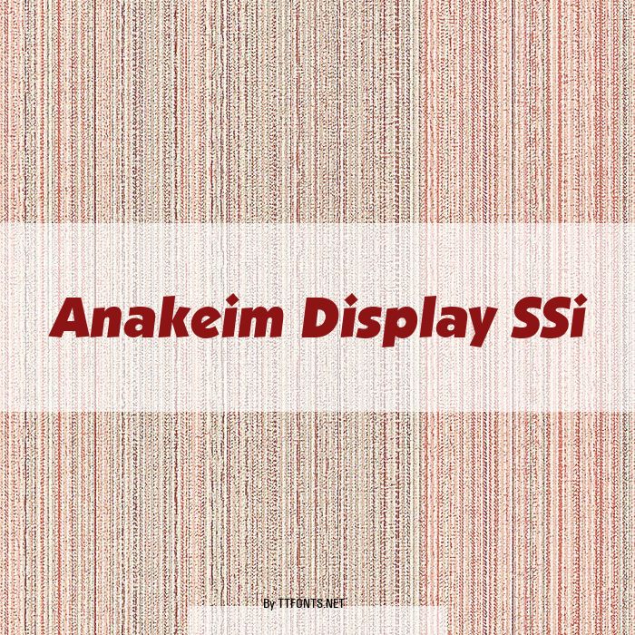 Anakeim Display SSi example